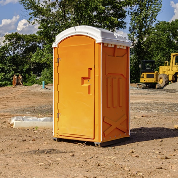 how often are the porta potties cleaned and serviced during a rental period in Redwood Valley